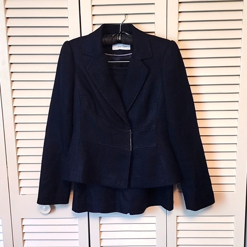 Calvin Klein Tweed Skirt Suit